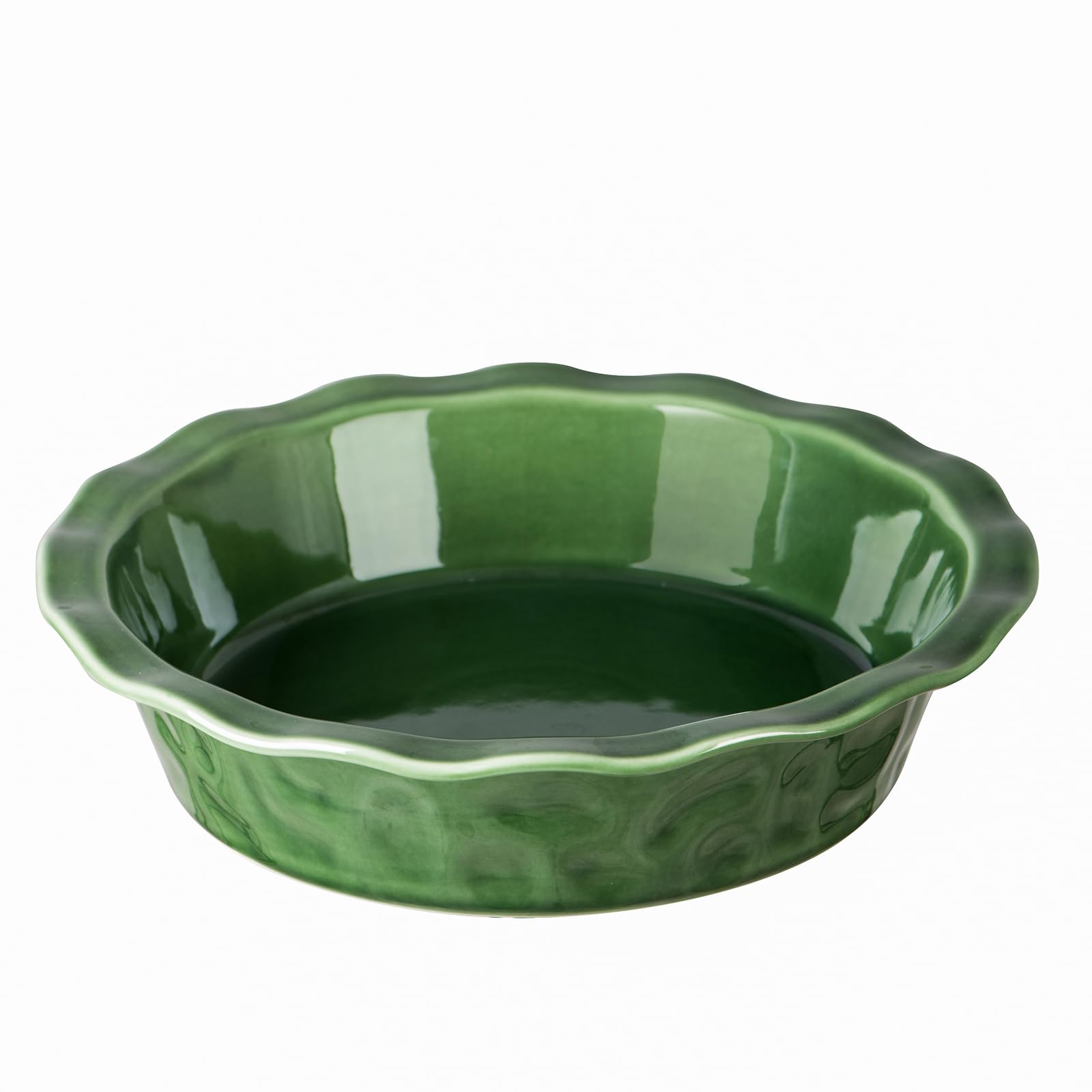 Amazon.com: Vicrays Ceramic Pie Pan - 9 Inch Round Fluted and Deep